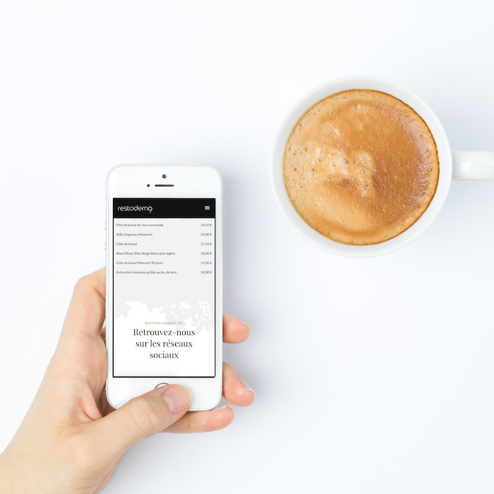 Carte Menu restaurant Qr Code Smartphone carte-menu restaurant sur smartphone